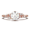 Dainty 0.7 Carat Round Lab Grown Diamond Cluster Engagement Ring