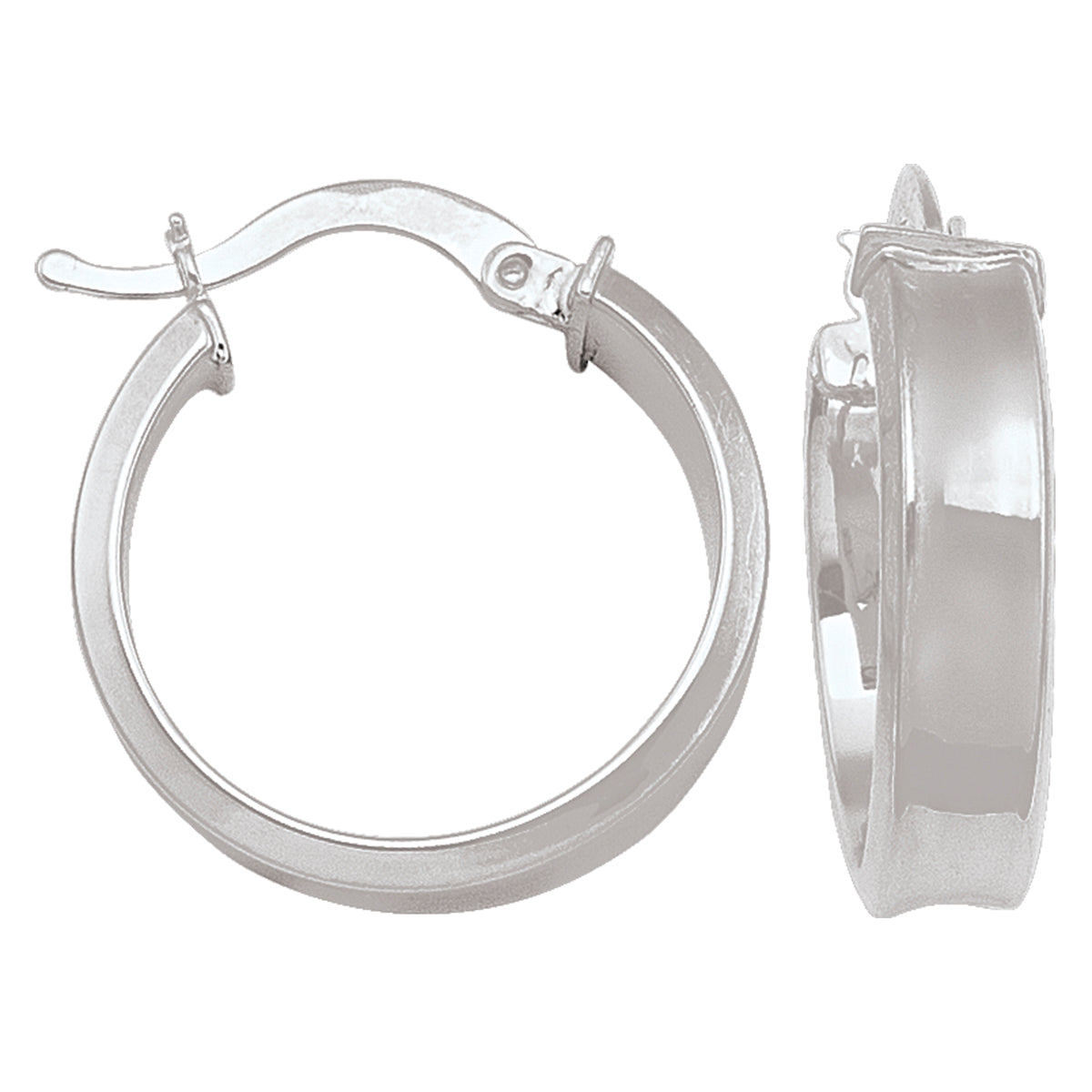 WHITE GOLD HOOP EARRING