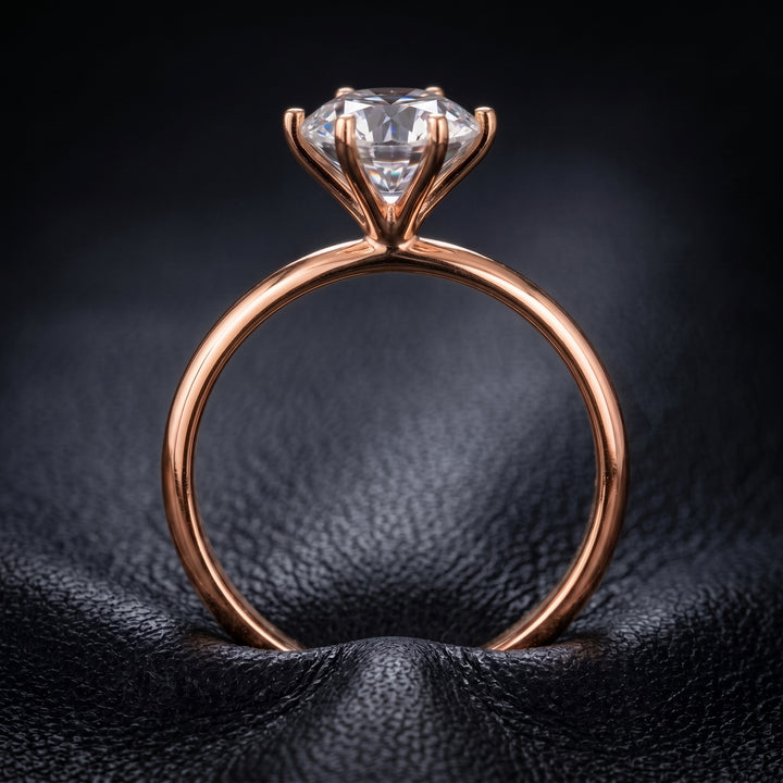 Classic Elegance: 6-Prong Round Solitaire Lab-Grown Diamond Ring 
