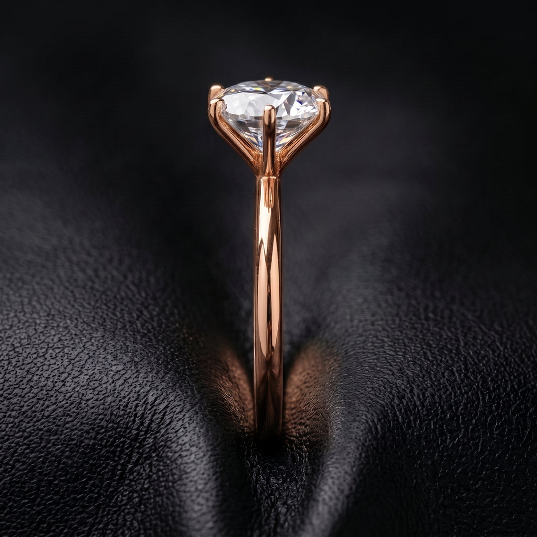 Classic Elegance: 6-Prong Round Solitaire Lab-Grown Diamond Ring 