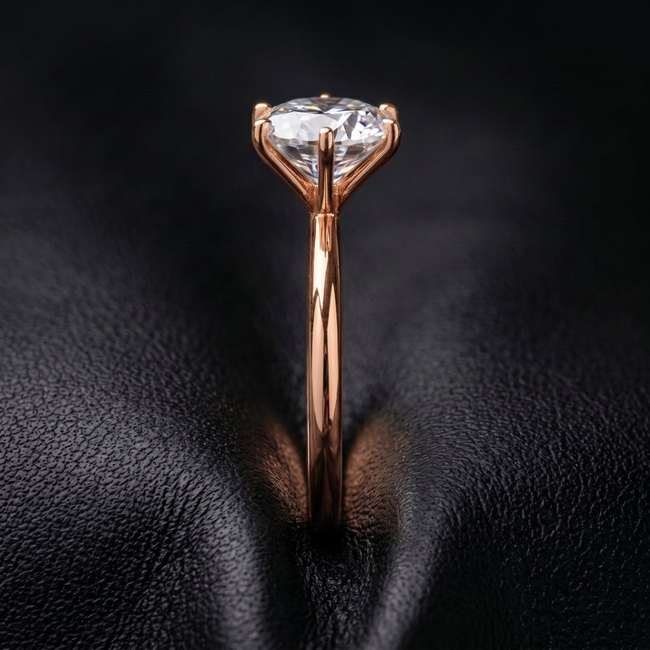 Classic Elegance: 6-Prong Round Solitaire Lab-Grown Diamond Ring 