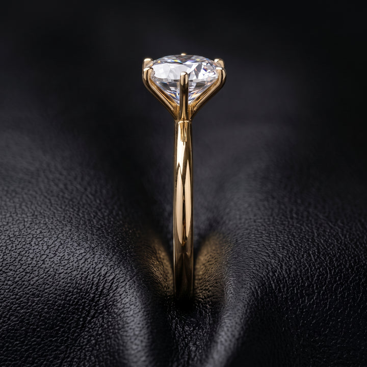 Classic Elegance: 6-Prong Round Solitaire Lab-Grown Diamond Ring 
