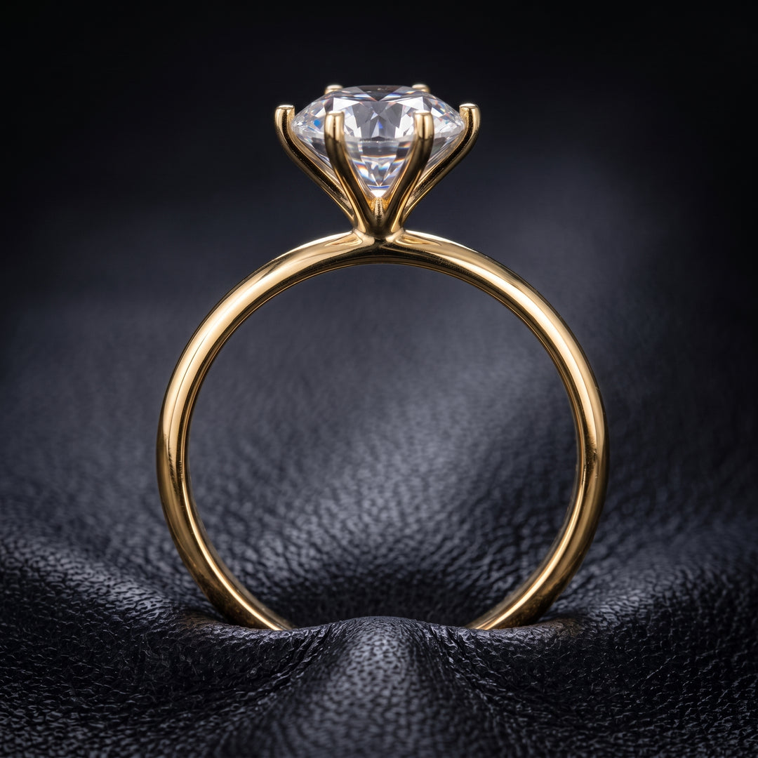 Classic Elegance: 6-Prong Round Solitaire Lab-Grown Diamond Ring 