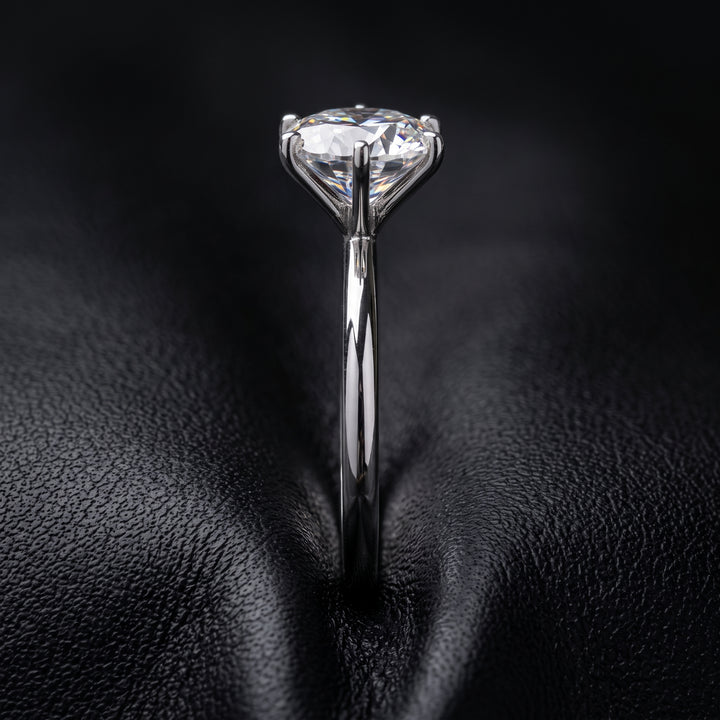Classic Elegance: 6-Prong Round Solitaire Lab-Grown Diamond Ring 