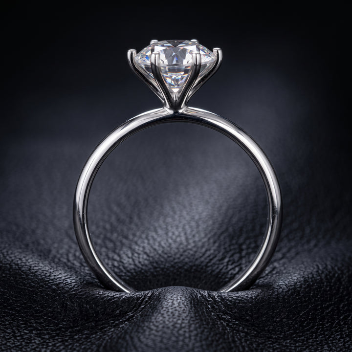 Classic Elegance: 6-Prong Round Solitaire Lab-Grown Diamond Ring 