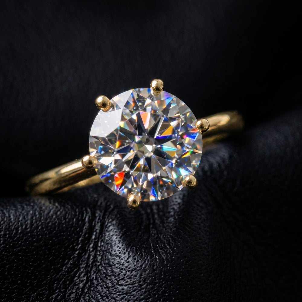 Classic Elegance: 6-Prong Round Solitaire Lab-Grown Diamond Ring 