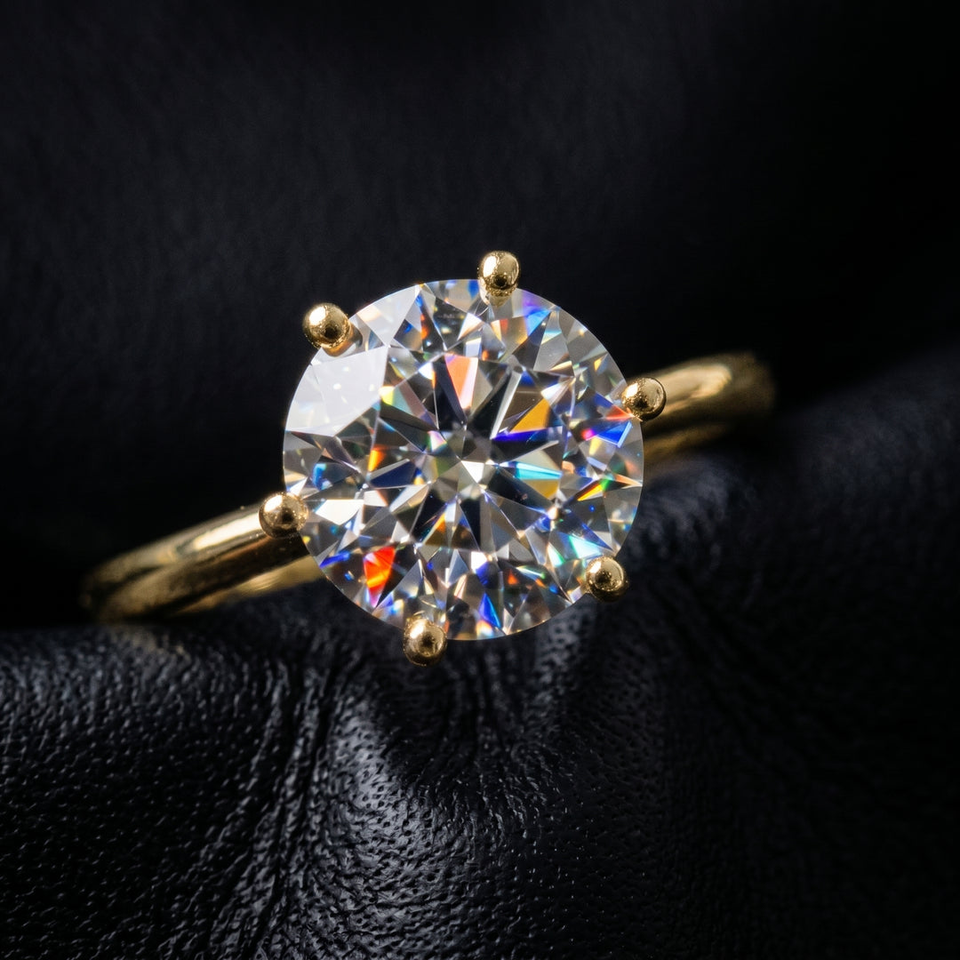 Classic Elegance: 6-Prong Round Solitaire Lab-Grown Diamond Ring 
