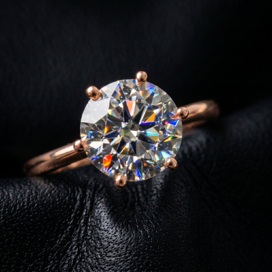 Classic Elegance: 6-Prong Round Solitaire Lab-Grown Diamond Ring 