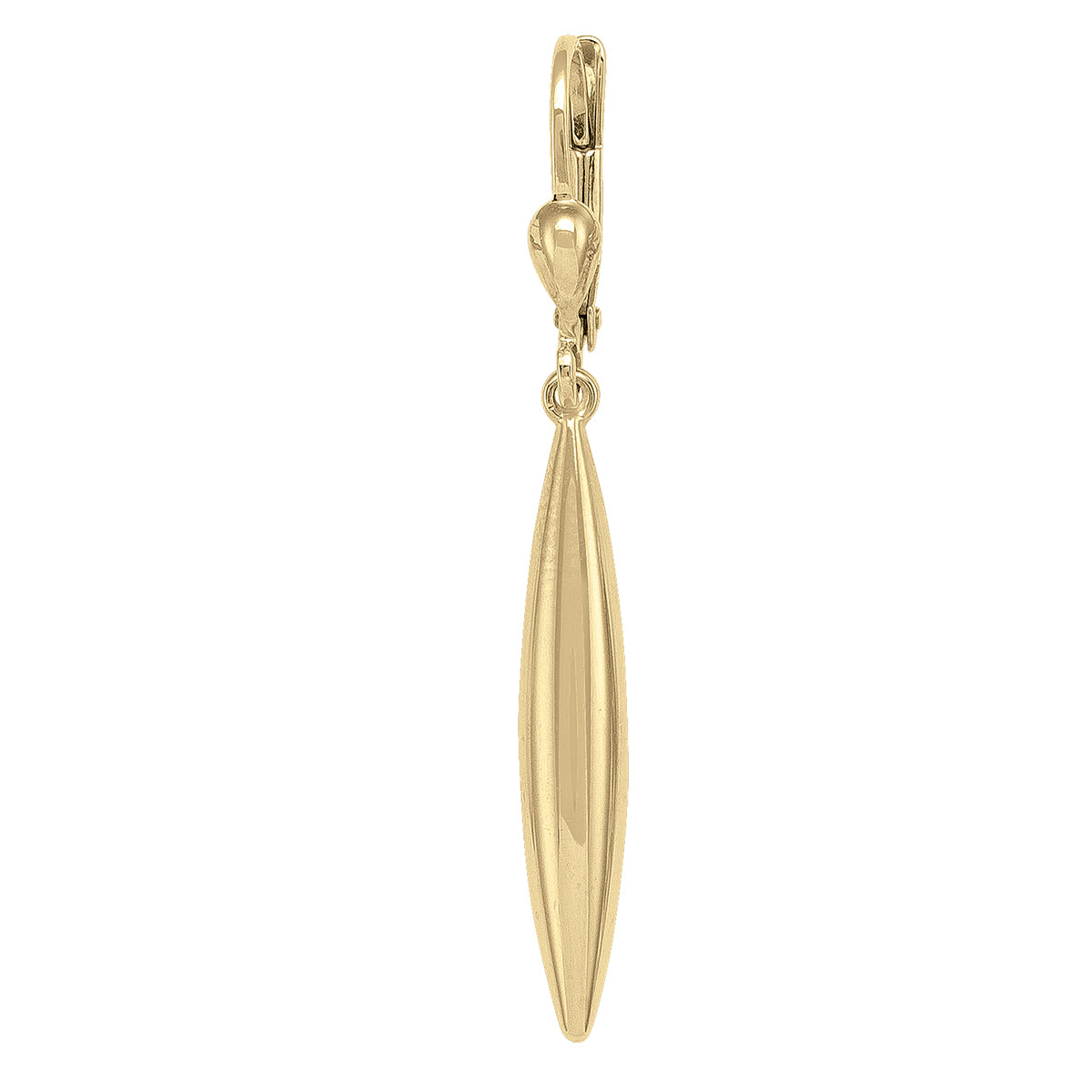 10k Yellow Gold High Polish Long Drop Earrings 28.9mm x 4.7mm | RUDIX JEWELLERY