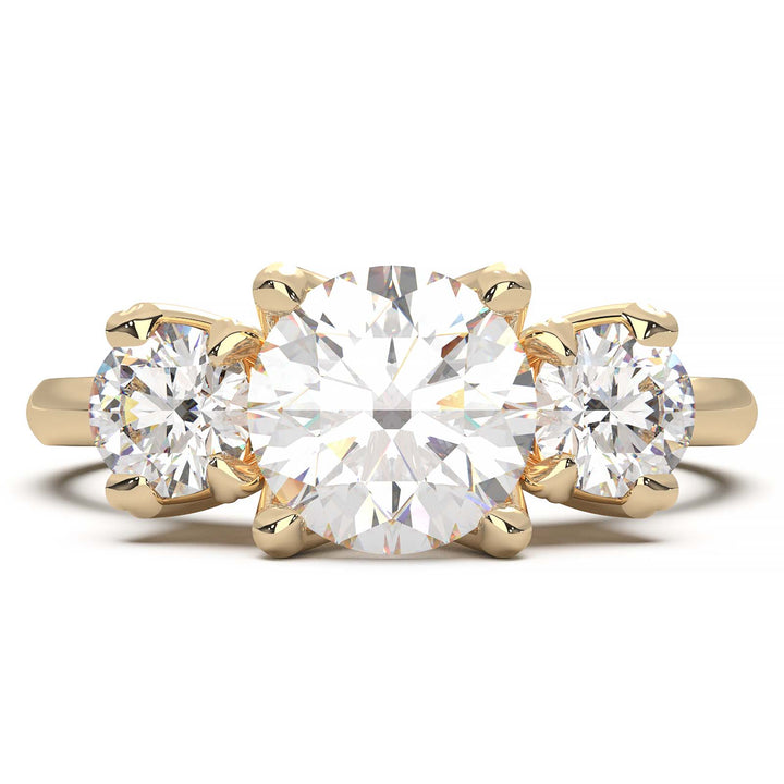 1 CT Round Lab-Grown Diamond Three-Stone Engagement Ring