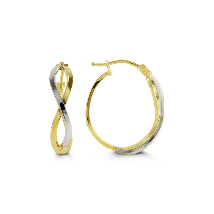 Two-Tone 10K Gold Double Hoop Earrings | RUDIX JEWELLERY