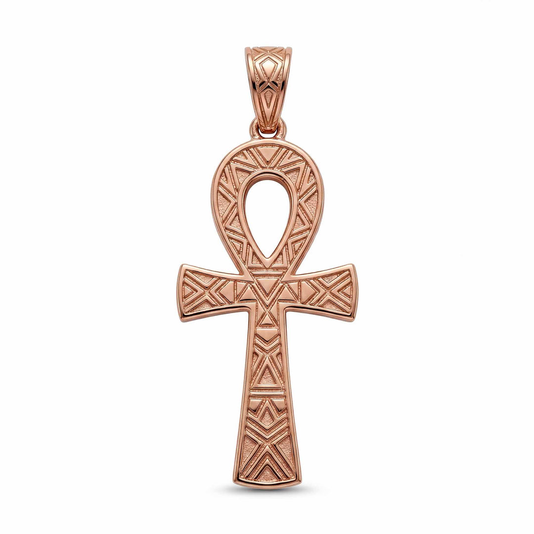 30mm Ankh cross pendant with smooth polished finish on white background.