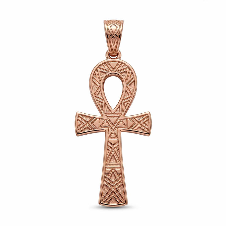 30mm Ankh cross pendant with smooth polished finish on white background.