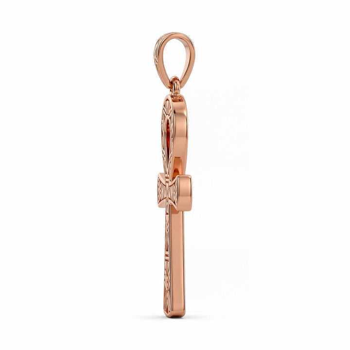 30mm Ankh cross pendant with smooth polished finish on white background.