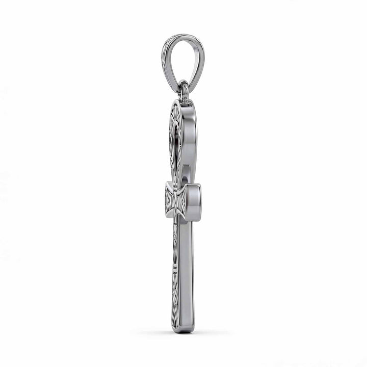 30mm Ankh cross pendant with smooth polished finish on white background.