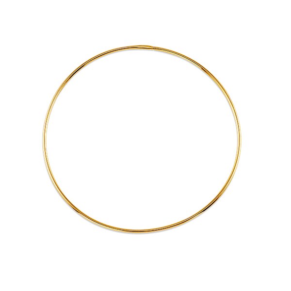 10K Yellow Gold Classic Thin Hoop Earrings, 52mm - 1mm Width | RUDIX JEWELLERY