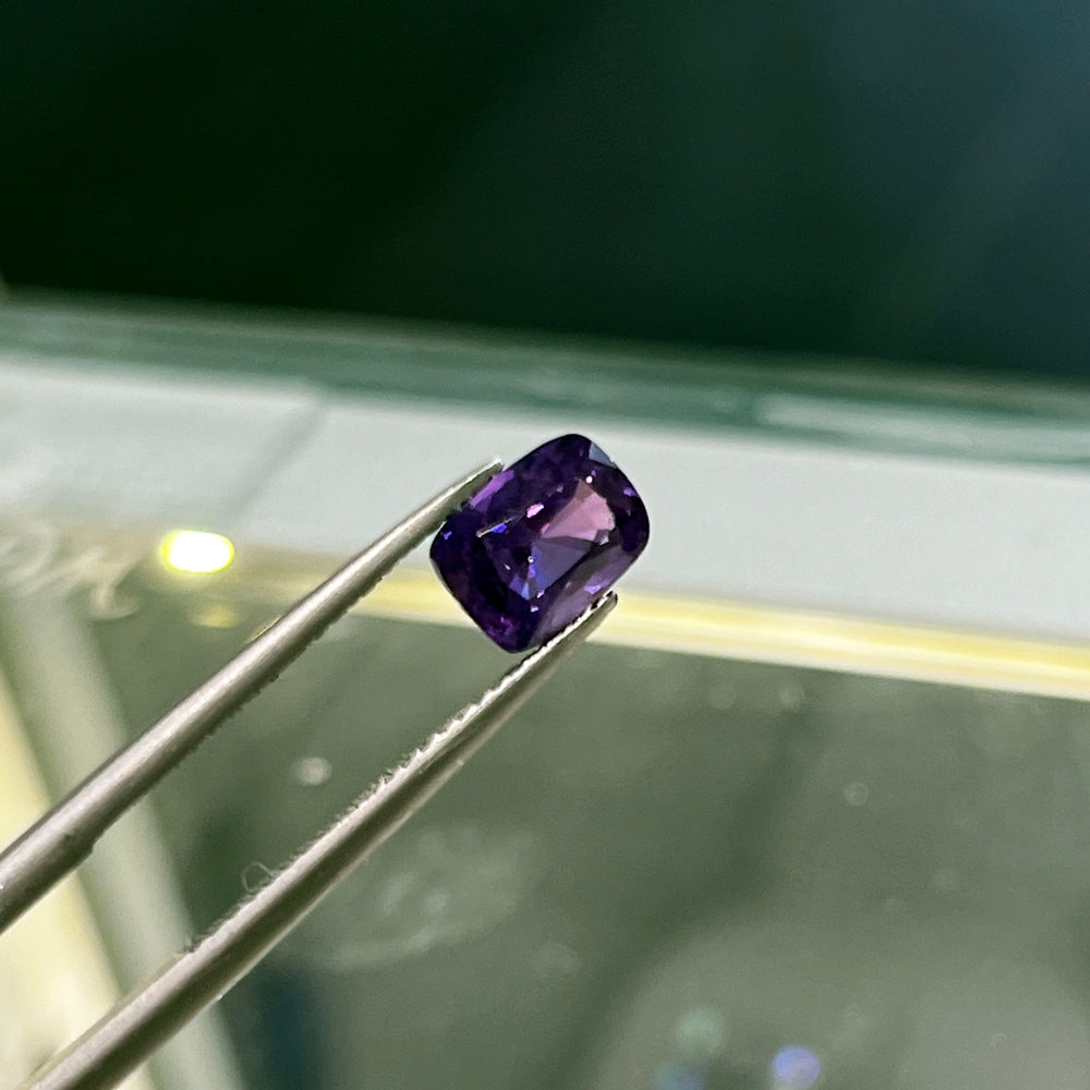 Deep purple elongated cushion sapphire 2.11ct loose gem