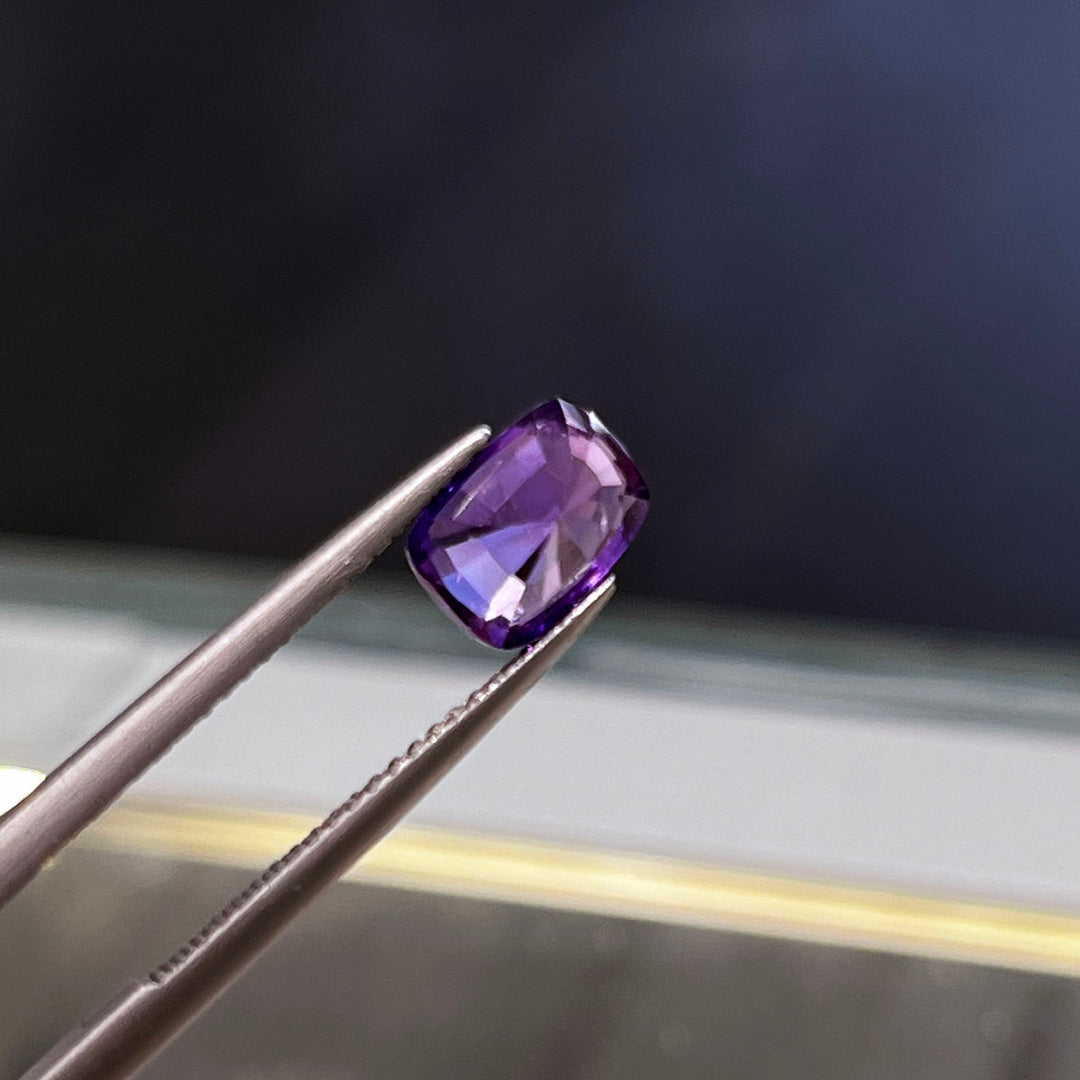 Deep purple elongated cushion sapphire 2.11ct loose gem