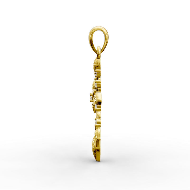 floral-cross-pendant-lab-diamonds-leaf-design