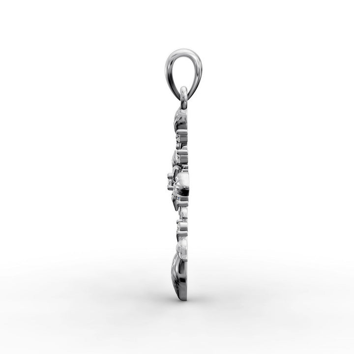 floral-cross-pendant-lab-diamonds-leaf-design