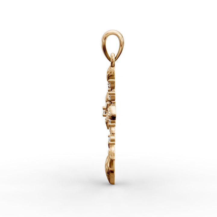 floral-cross-pendant-lab-diamonds-leaf-design