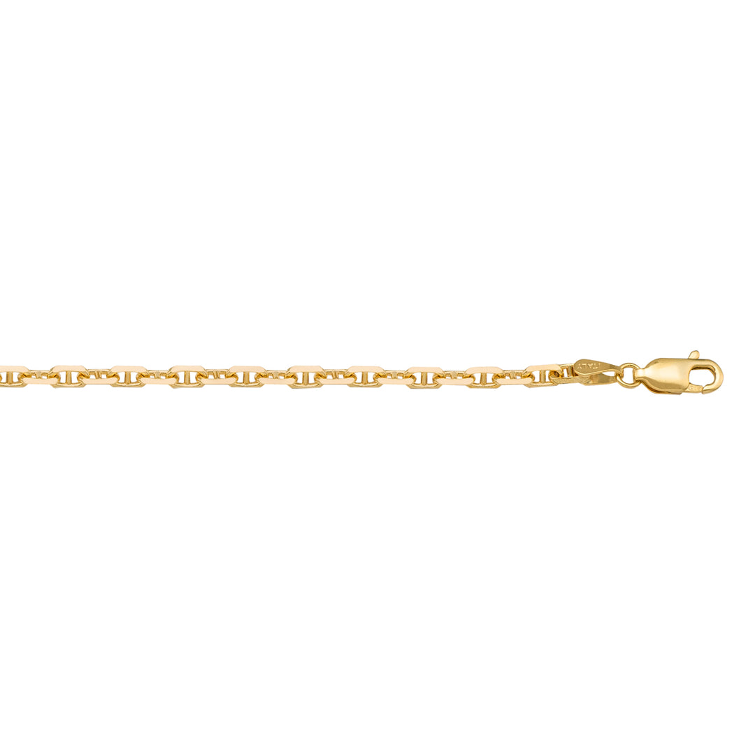 10K / 14K / 18K Yellow Gold Anchor Necklace 2.2mm - an everyday treasure