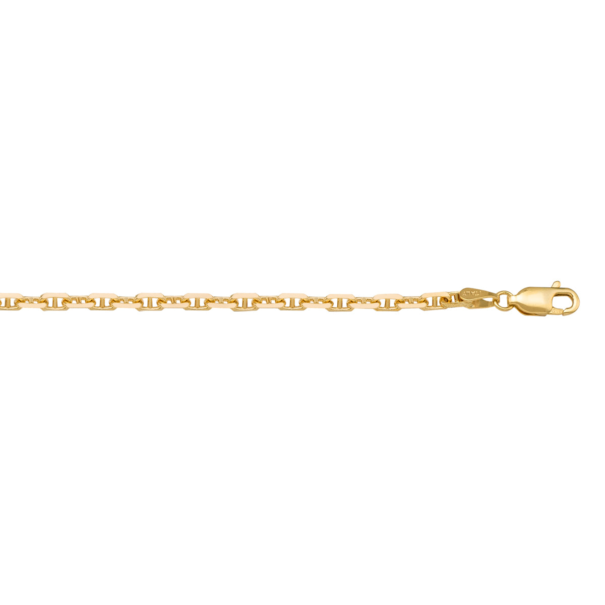 10K / 14K / 18K Yellow Gold Anchor Necklace 2.2mm - an everyday treasure