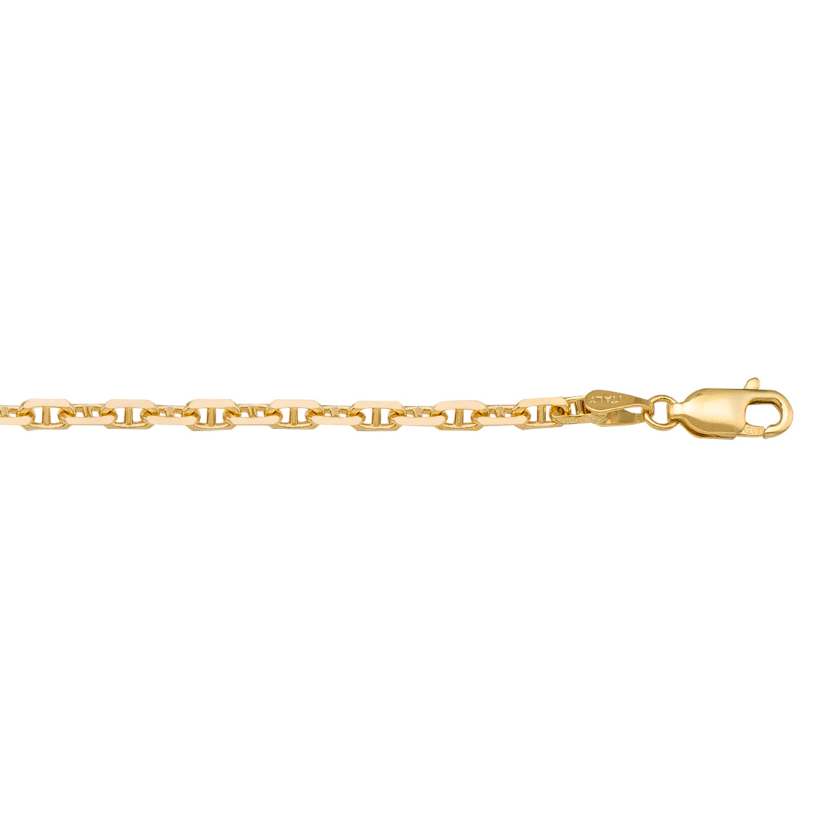 10K / 14K / 18K Yellow Gold Anchor Necklace 2.8mm - inspired by tradition