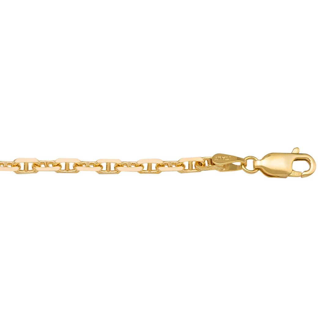 10K / 14K / 18K Yellow Gold Anchor Necklace 3.5mm - a touch of sophistication