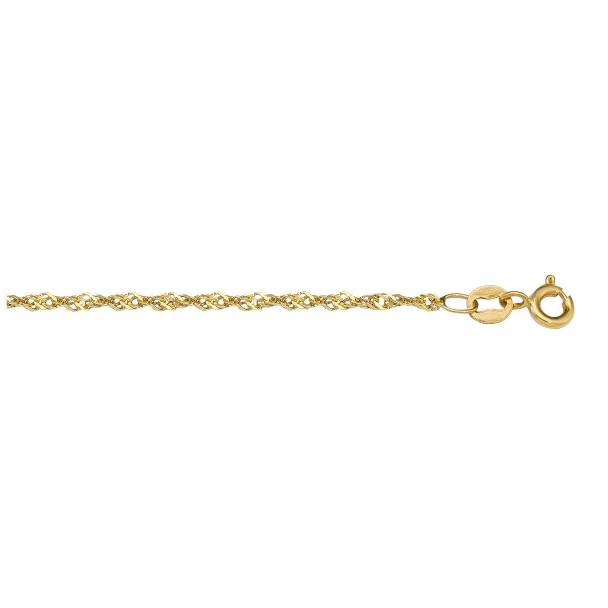 10K / 14K / 18K Yellow Gold Singapore Necklace 1.7mm - crafted with care