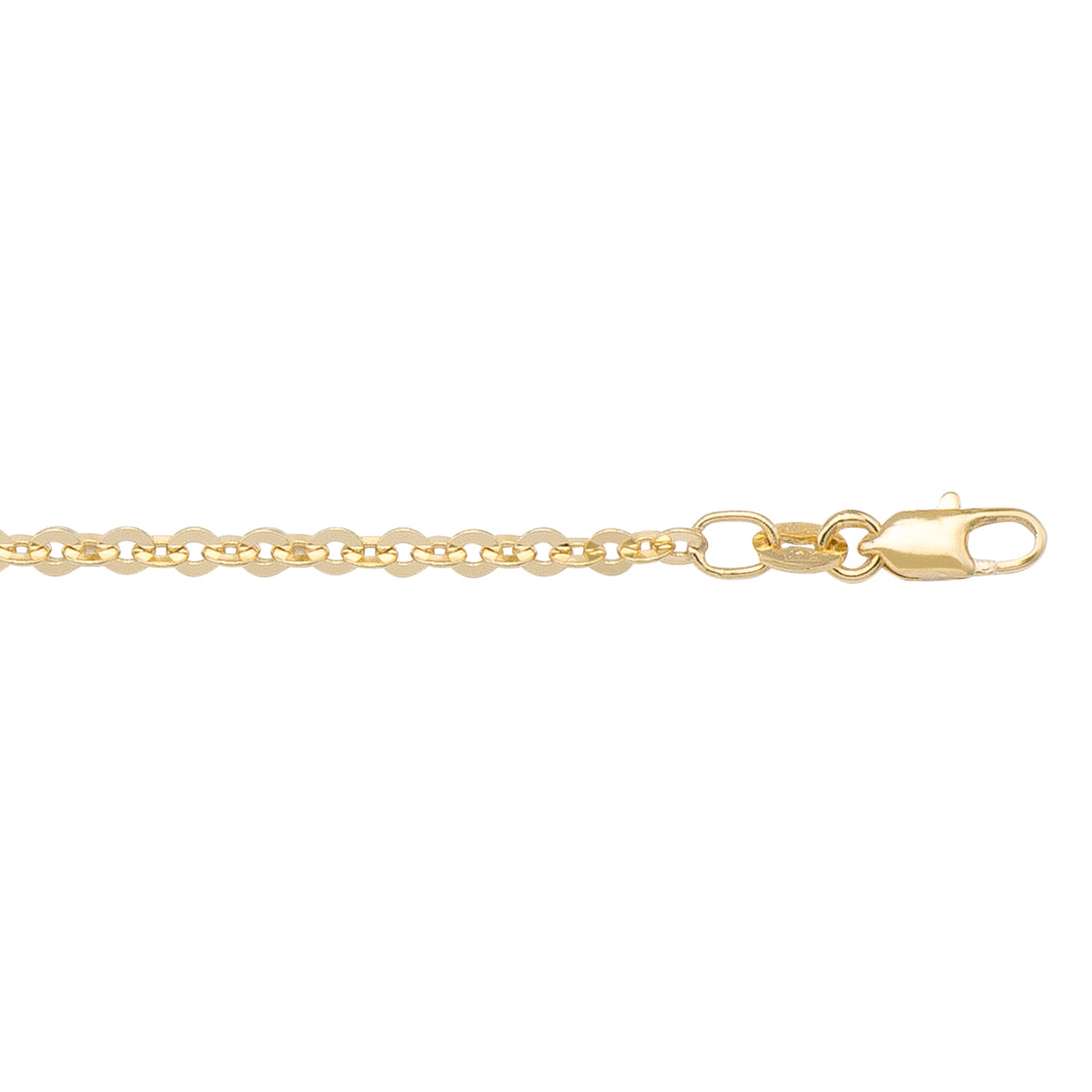 10K / 14K / 18K Yellow Gold Cable Link Necklace 2.4mm - elevating your style