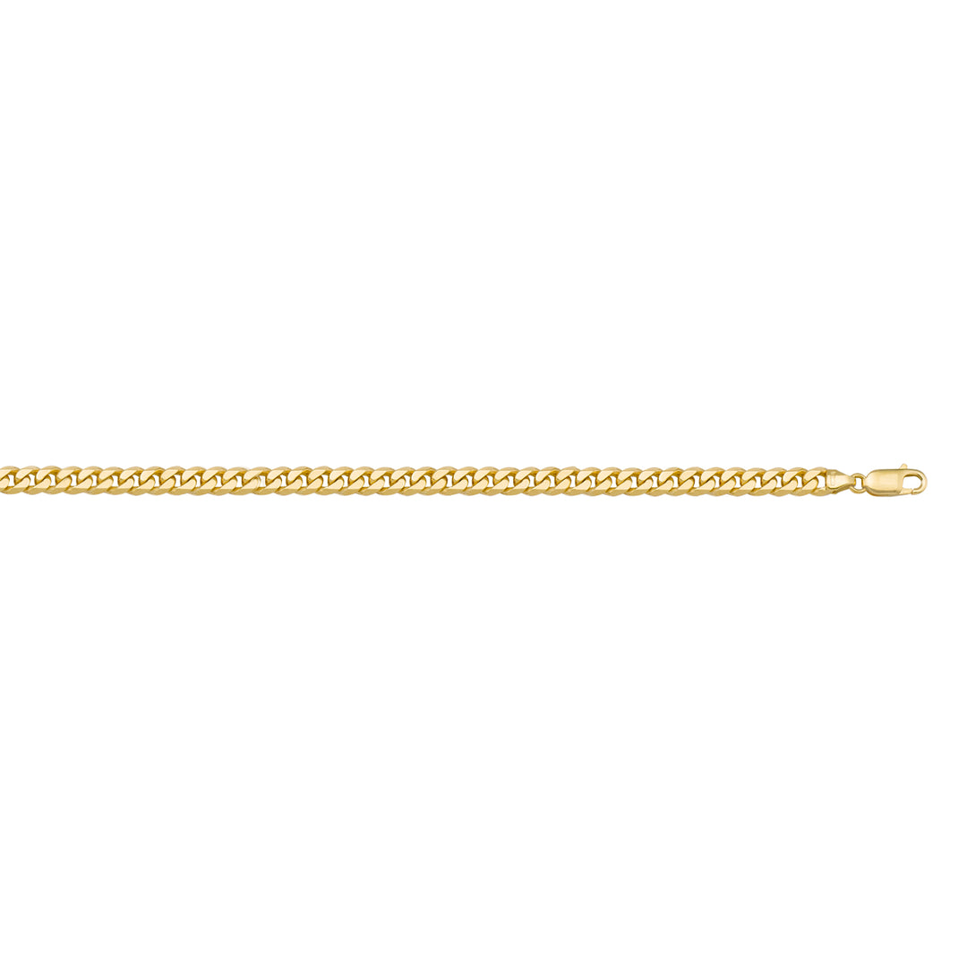 10K / 14K / 18K Yellow Gold Flat Beveled Necklace 2.7mm - refined for perfection