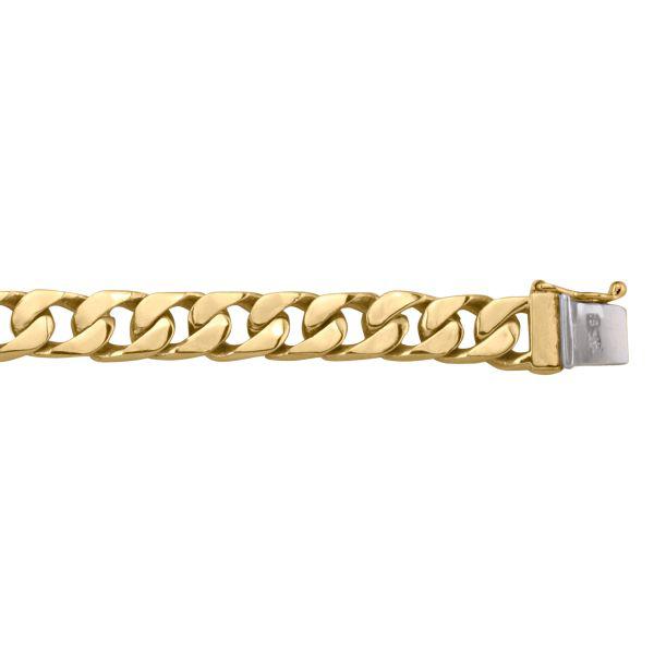 Yellow Gold Curb Bracelet - 7.9 mm Wide - 8.5 inches Long