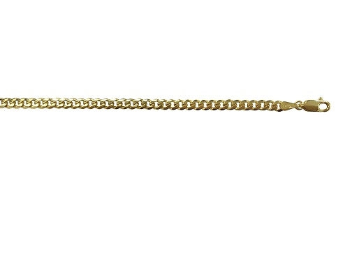 Yellow Gold Domed Link Bracelet — 3.5mm, 8"