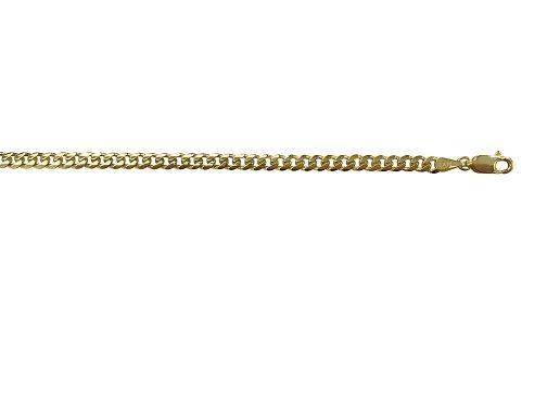 Yellow Gold Domed Link Bracelet — 3.5mm, 8"