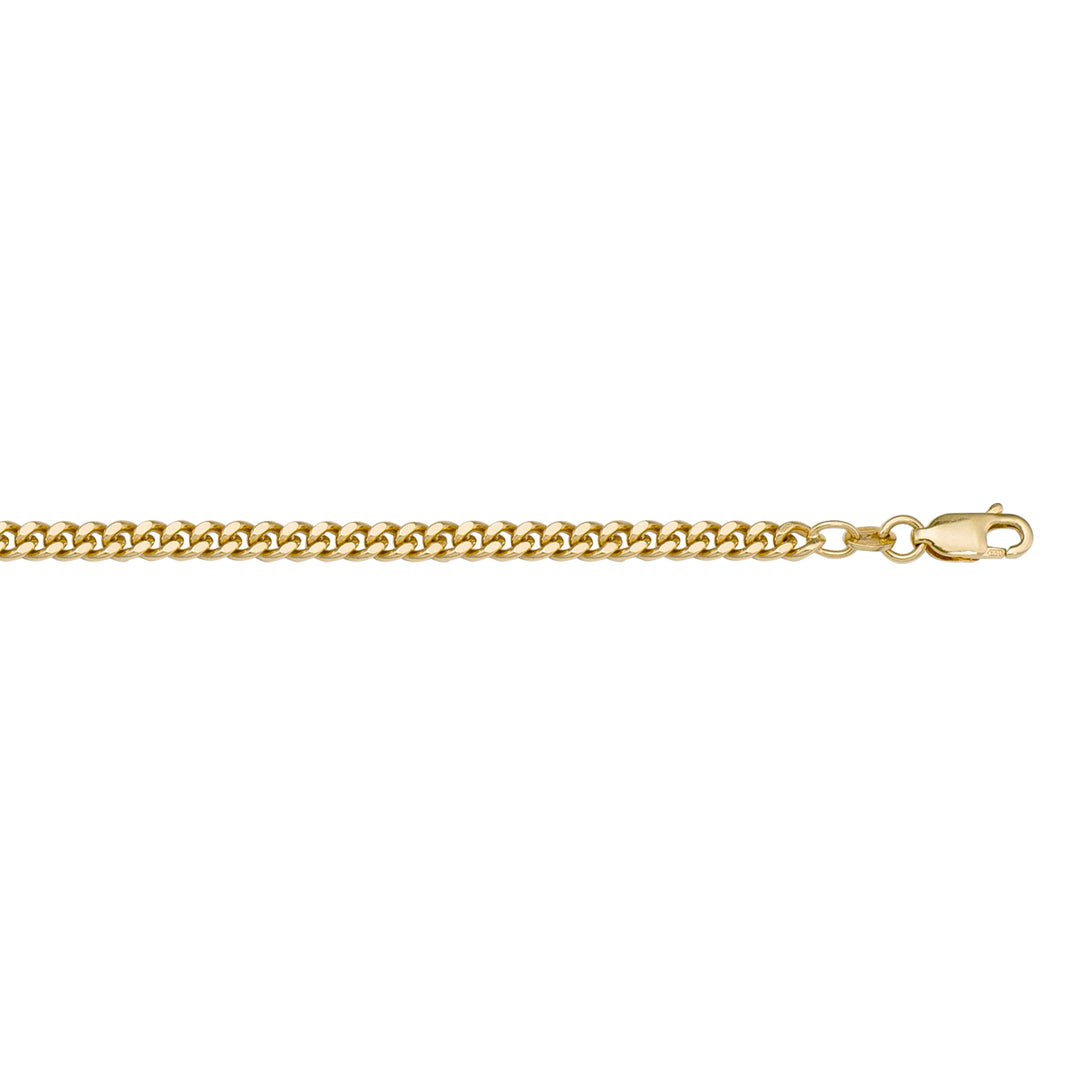 10K / 14K / 18K Yellow Gold Domed Link Necklace 3.5mm - a timeless masterpiece