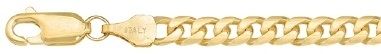 Yellow Gold Domed Link Bracelet — 4.2mm, 8"