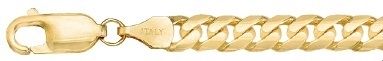 Yellow Gold Domed Link Bracelet — 5.1mm, 8"