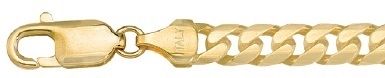 Yellow Gold Domed Link Bracelet — 5.6mm, 8.5"