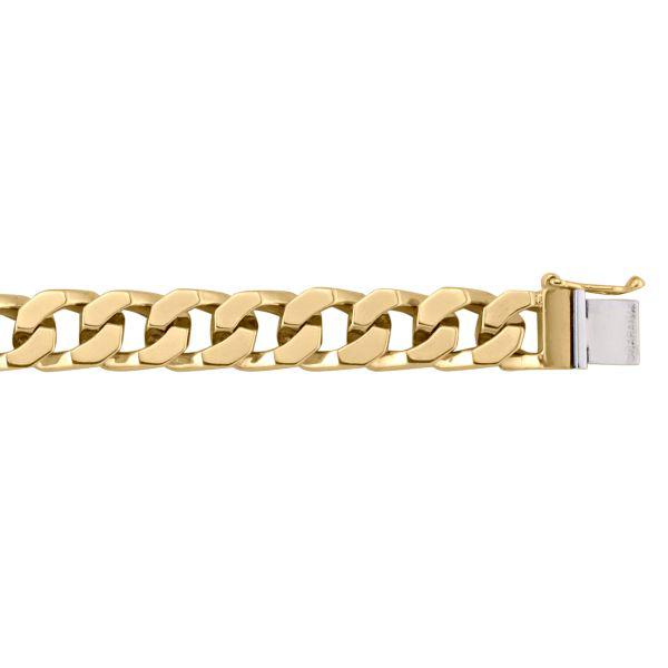 10k/14k/18k Yellow Gold Curb Bracelet - 9.1 mm Wide - 8.5 inches Long - Men's Jewelry - Timeless & Bold Accessory 10k Yellow Gold / 8.5 / 42