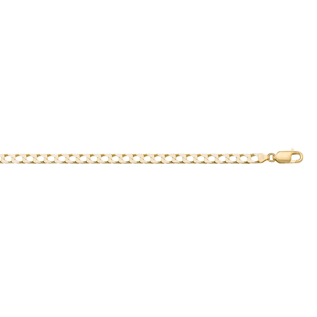 Yellow Gold Squared Link Bracelet — 2.6mm, 7"