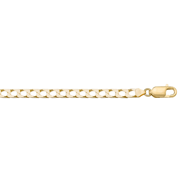 Yellow Gold Squared Link Bracelet — 4.1mm, 8"