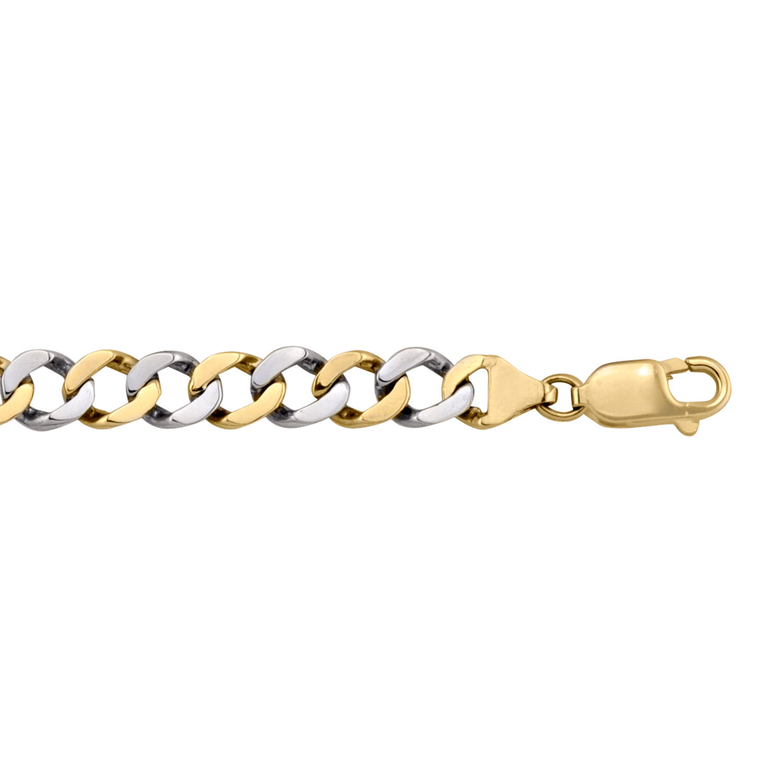 Two-Tone Gold Link Bracelet — 8mm, 8.5"