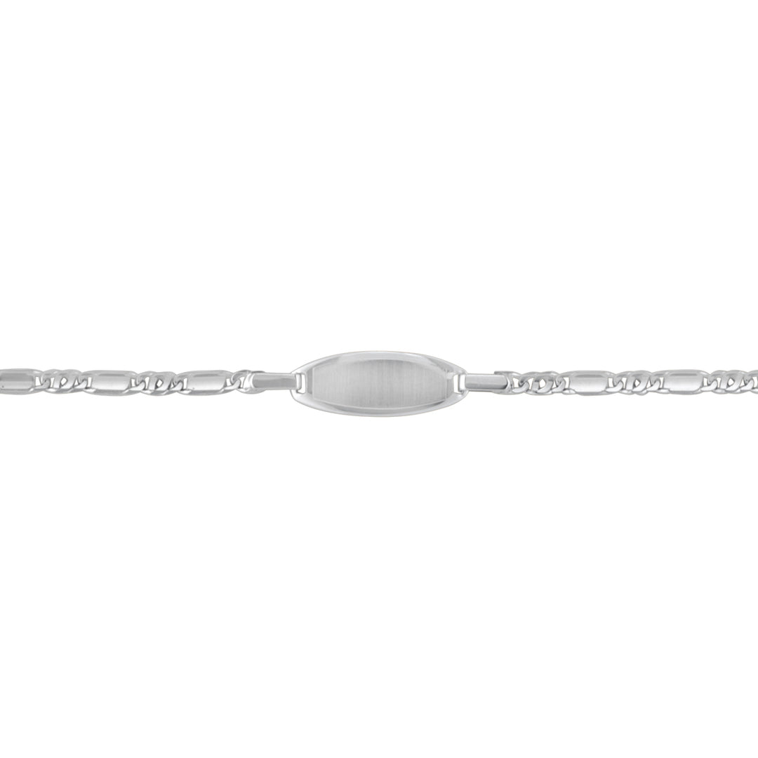 White Gold ID Bracelet — 2.1mm, 6"