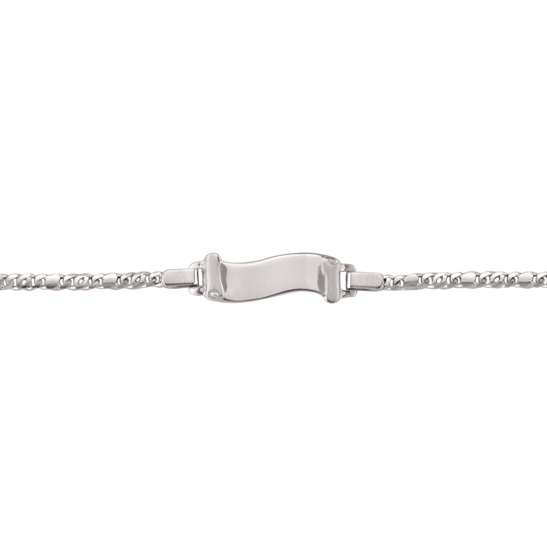 White Gold ID Bracelet — 2.3mm, 6"