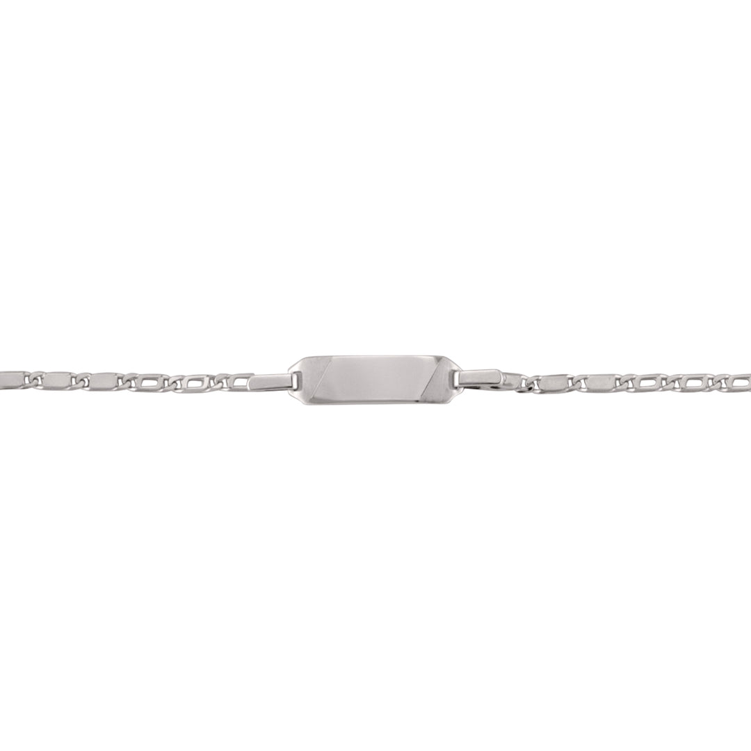 White Gold ID Bracelet — 2mm, 6"
