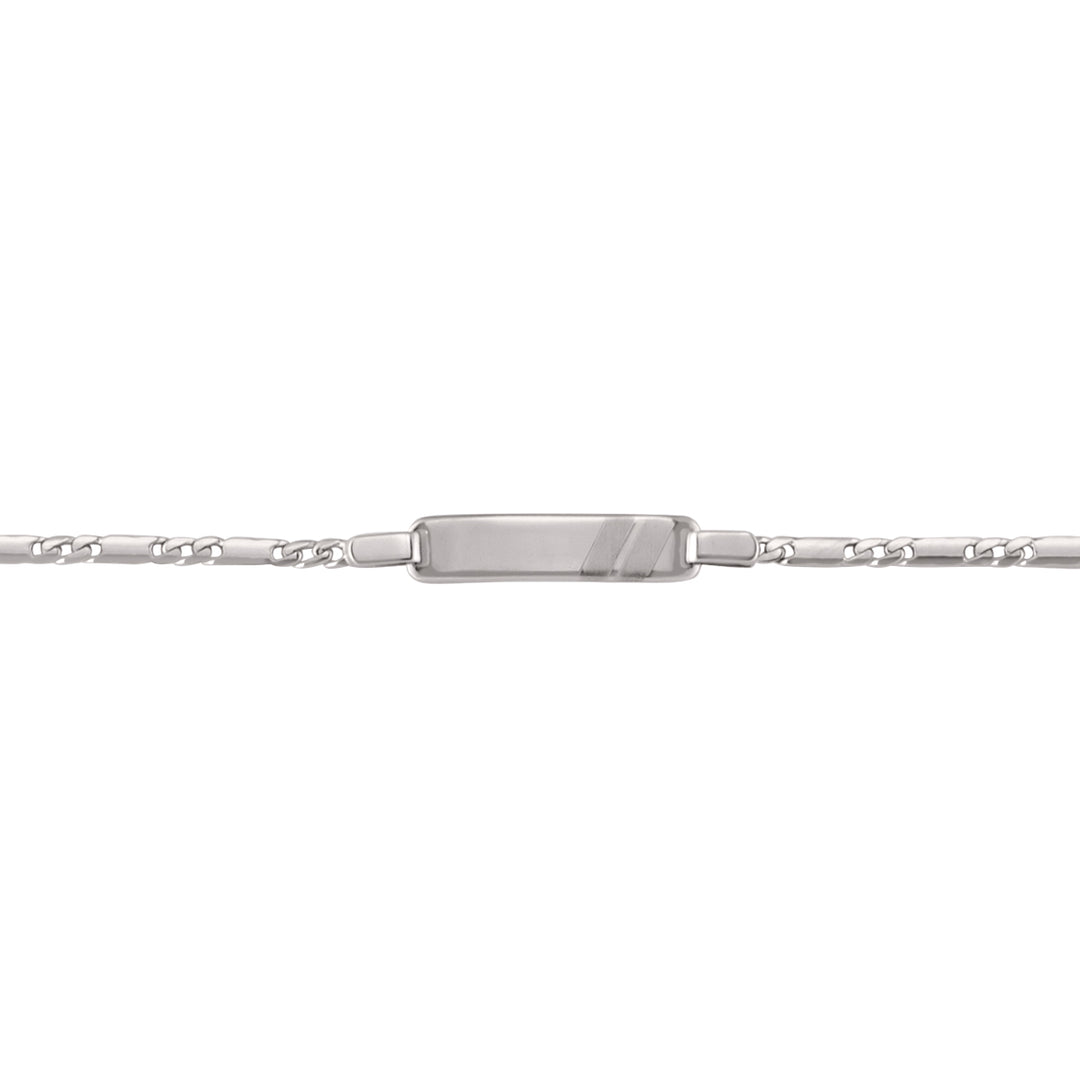 White Gold ID Bracelet — 2.1mm, 6"