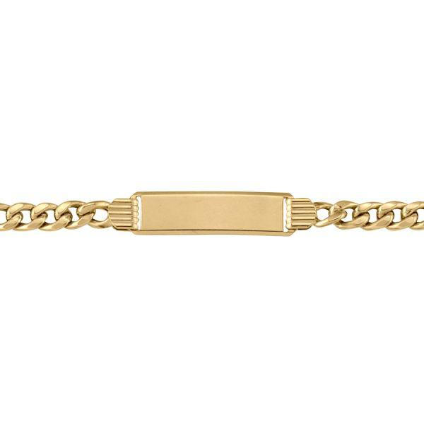 10k/14k/18k Yellow Gold ID Bracelet - 5.4 mm Wide - 8 inches Long - Men's Jewelry - Designed for Confidence & Style 10k Yellow Gold / 8 / 7.5