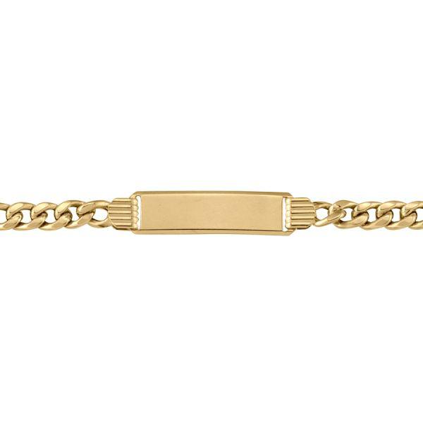 Yellow Gold ID Bracelet - 5.4 mm Wide - 8 inches Long