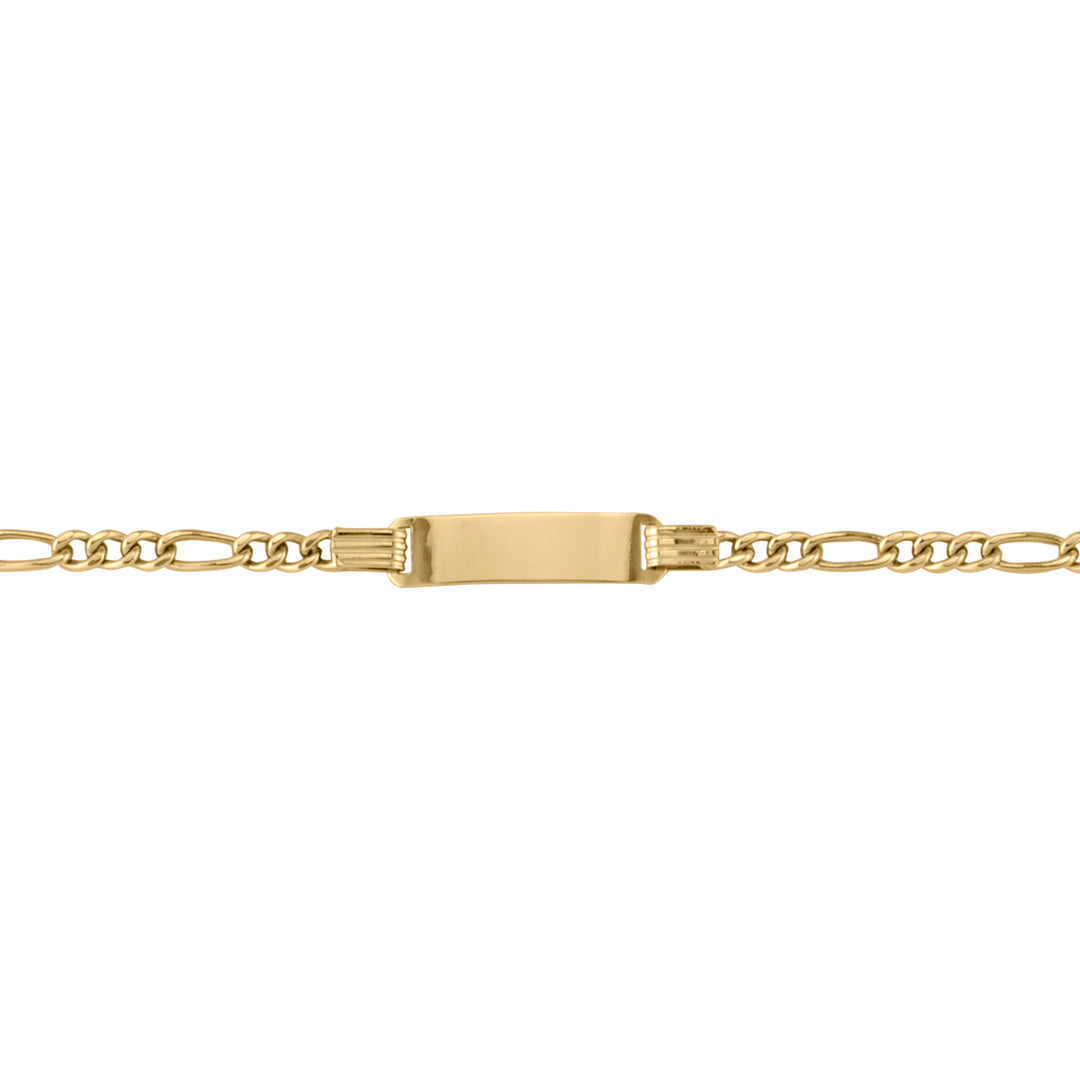 Yellow Gold Figaro Bracelet — 3mm, 6"